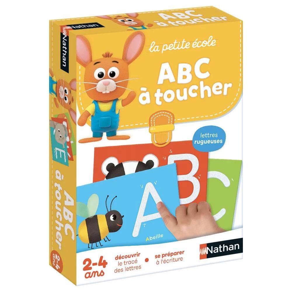 ABC à toucher - lettres rugueuses pour apprendre à écrire - Eveil Montessori Maroc