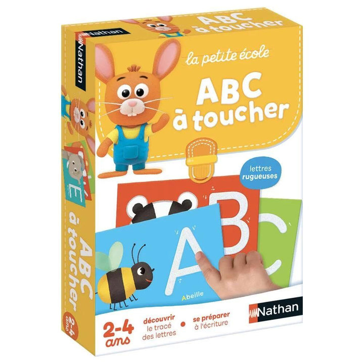 ABC à toucher - lettres rugueuses pour apprendre à écrire - Eveil Montessori Maroc