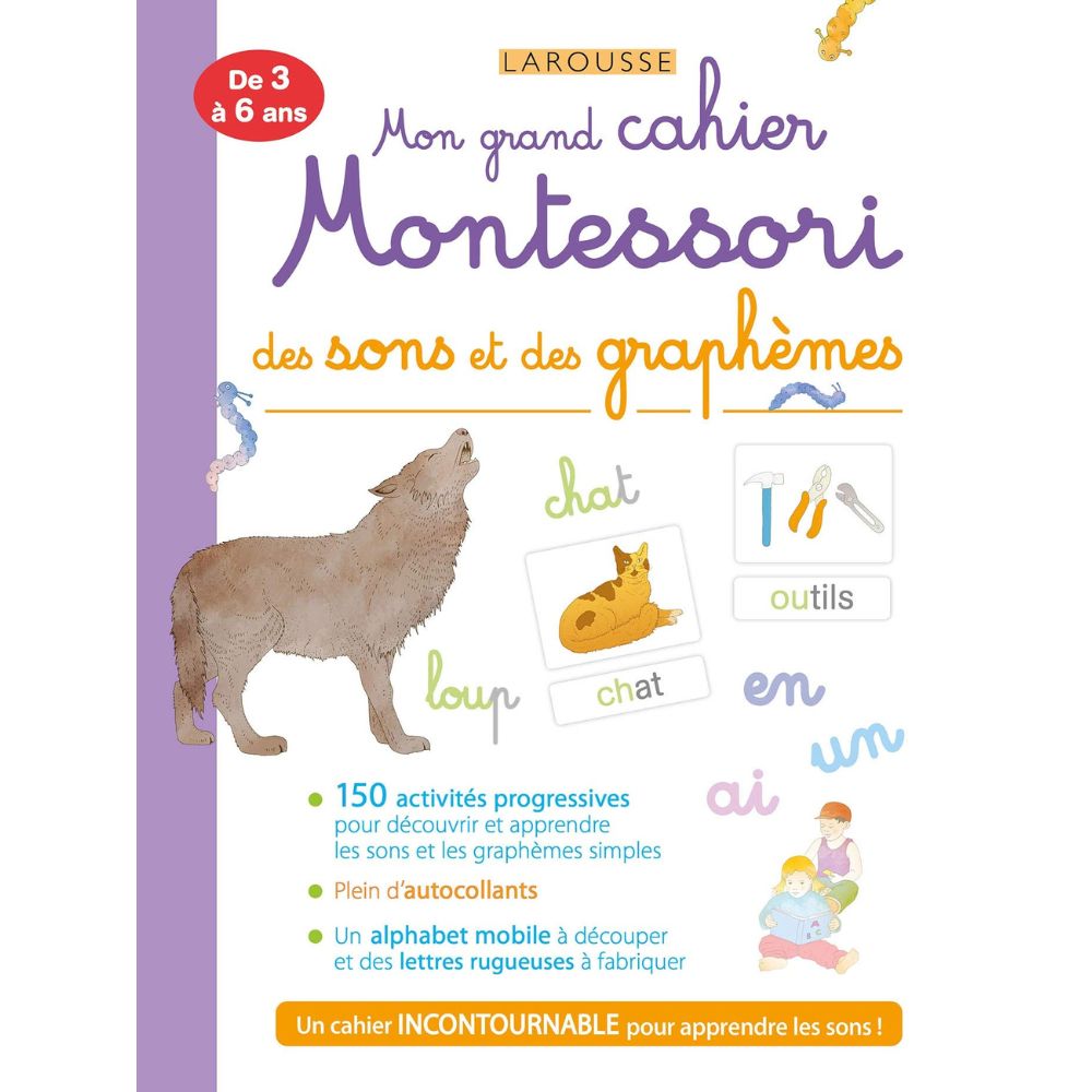 Mon grand cahier MONTESSORI des sons et des graphèmes - Eveil Montessori Maroc