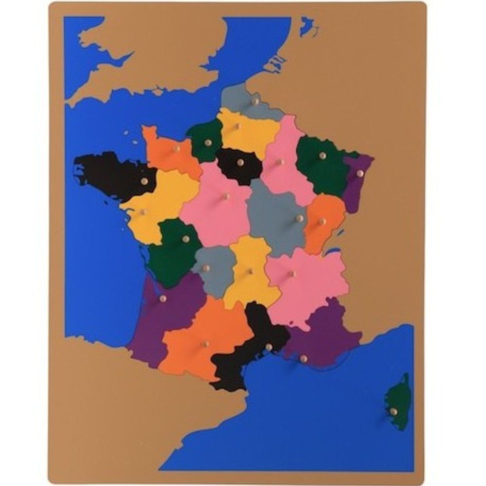 Puzzle de la carte de France - Eveil Montessori Maroc