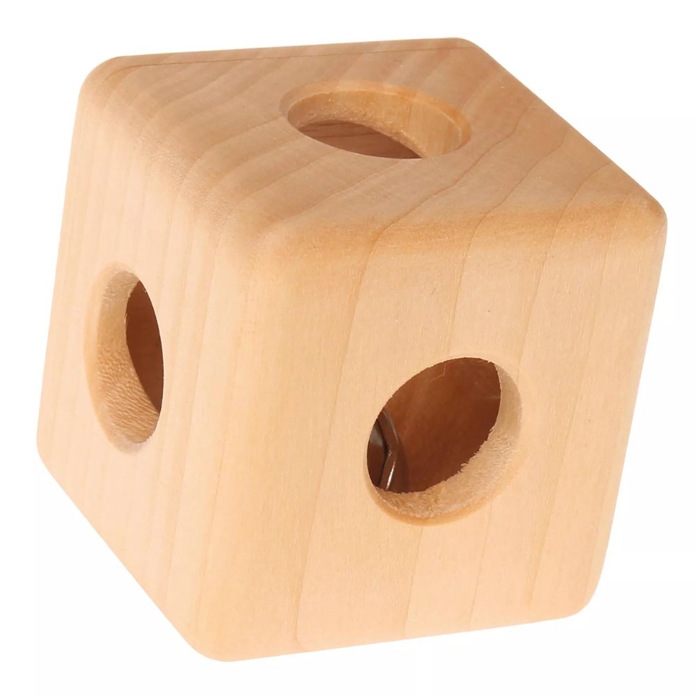 Hochet cube à grelot - Eveil Montessori Maroc