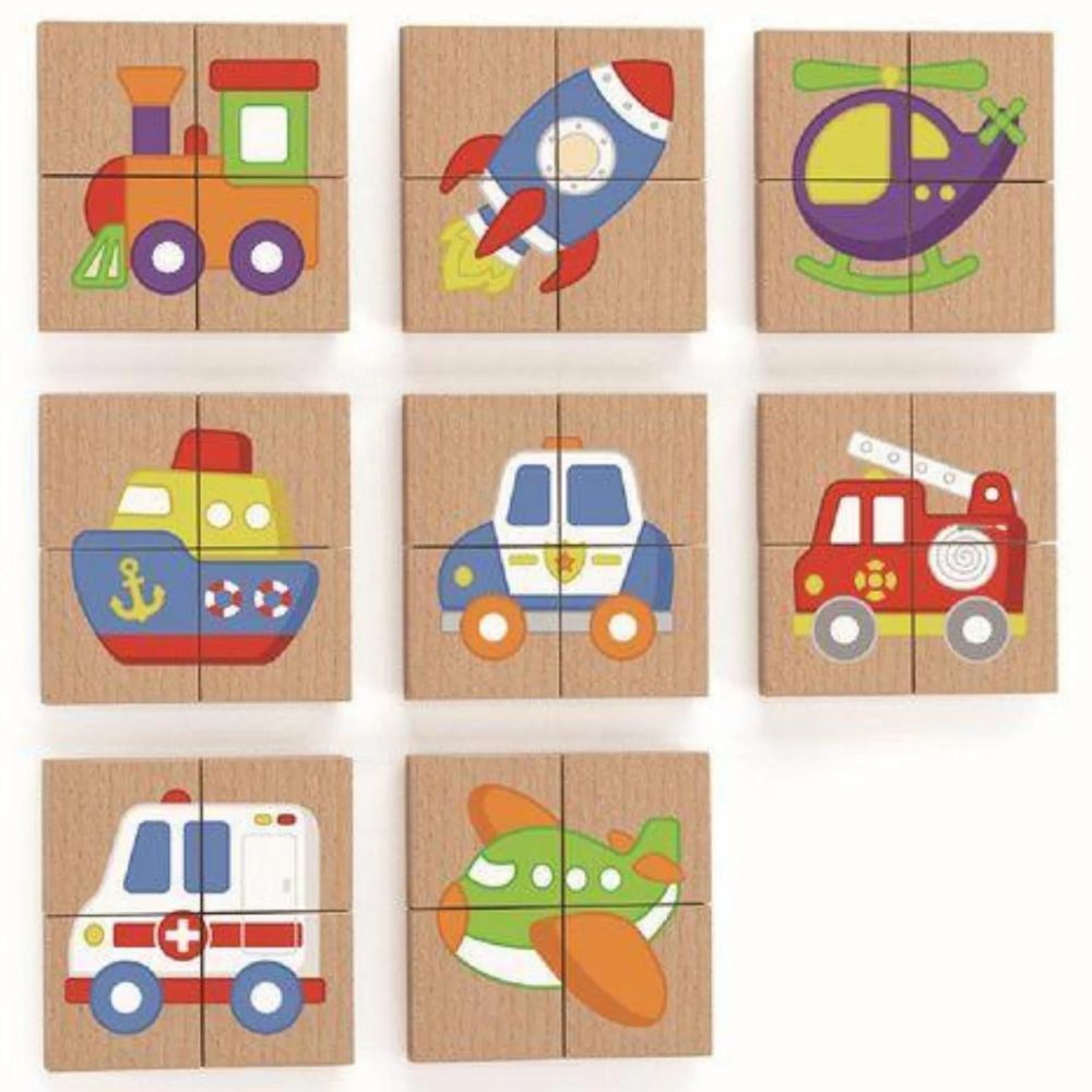 Puzzle magnétique Transport 32 Pièces - Eveil Montessori Maroc