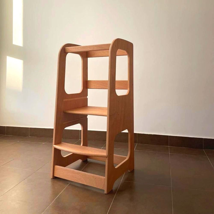 Tour d'observation Montessori Evolutive à 3 niveaux– En bois massif made in Morocco - Eveil Montessori Maroc
