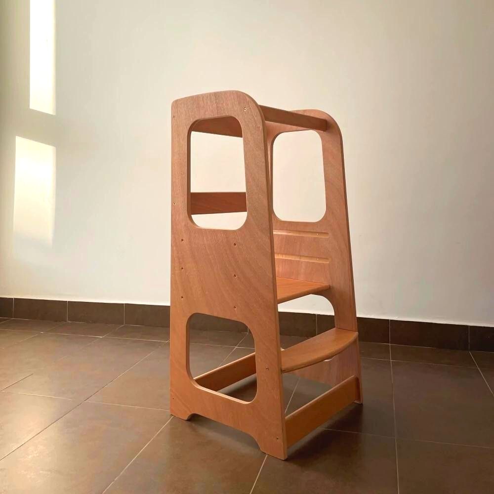 Tour d'observation Montessori Evolutive à 3 niveaux– En bois massif made in Morocco - Eveil Montessori Maroc