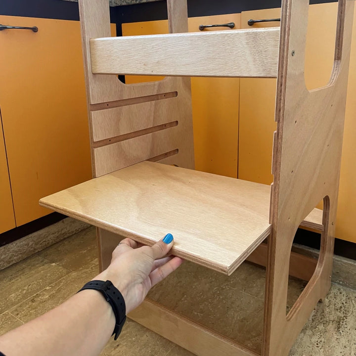 Tour d'observation Montessori Evolutive à 3 niveaux– En bois massif made in Morocco - Eveil Montessori Maroc