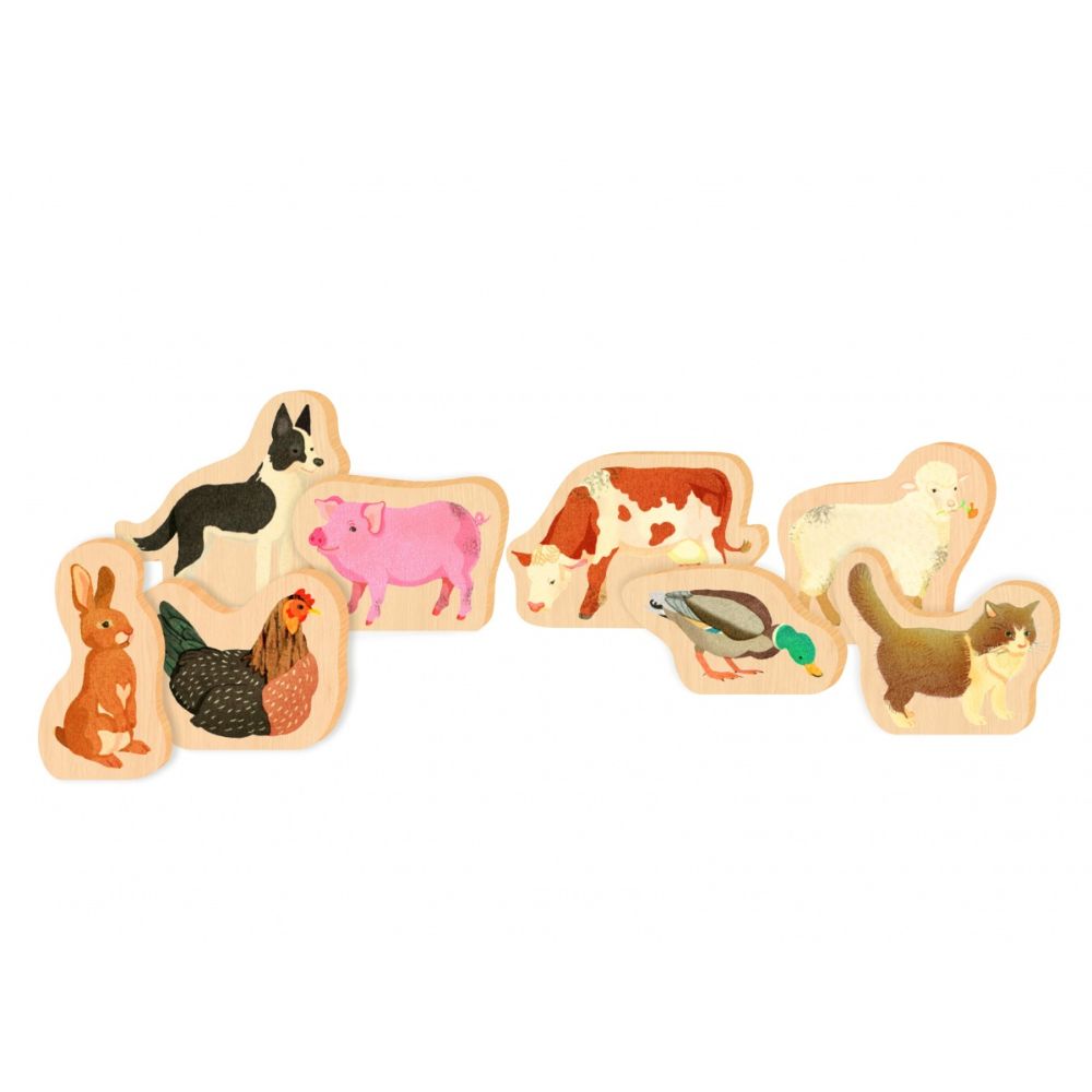 Tout-petit Montessori - Mes Animaux de la ferme en bois - Dès 15 mois - Eveil Montessori Maroc