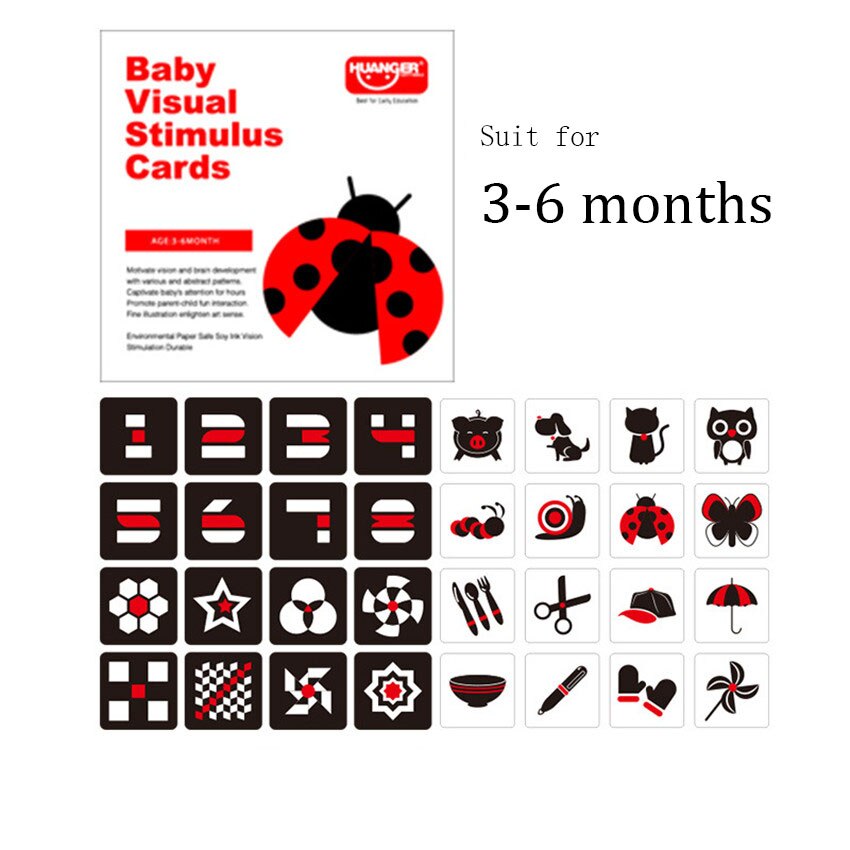 Cartes à contraste - Pack bébé 0 à 6 mois