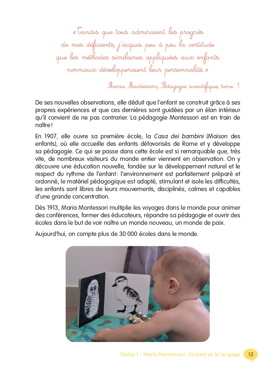 Coffret : Bien parler avec la pédagogie Montessori (0-3 ans) - Eveil Montessori Maroc