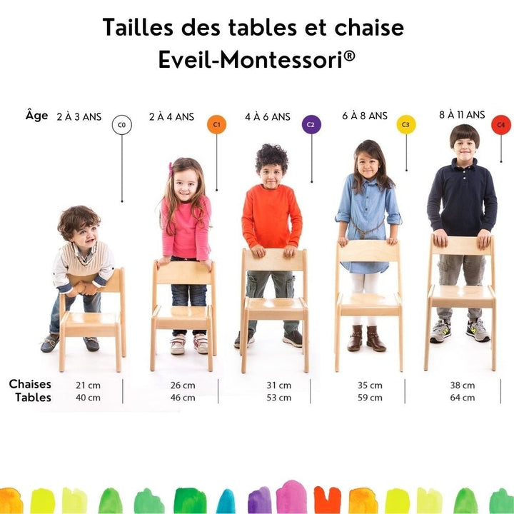 Chaise Captain Toddler en bois pour petit-enfant - Taille C0 - Eveil Montessori Maroc