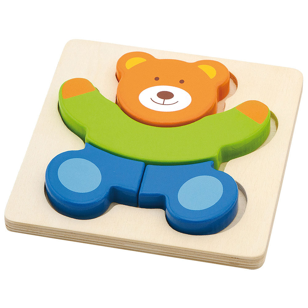 Mini puzzle en bois - Ours - Eveil Montessori Maroc