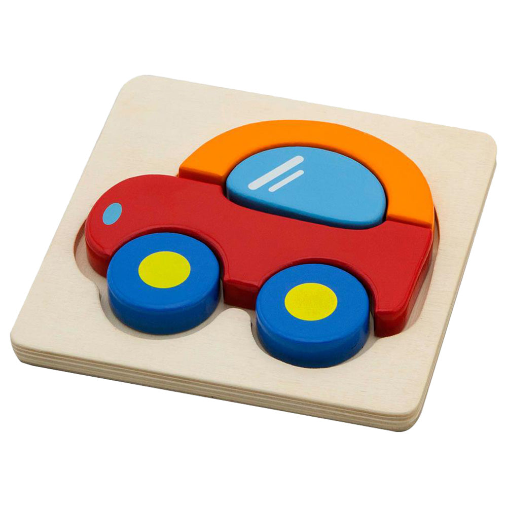 Mini puzzle en bois - Voiture - Eveil Montessori Maroc