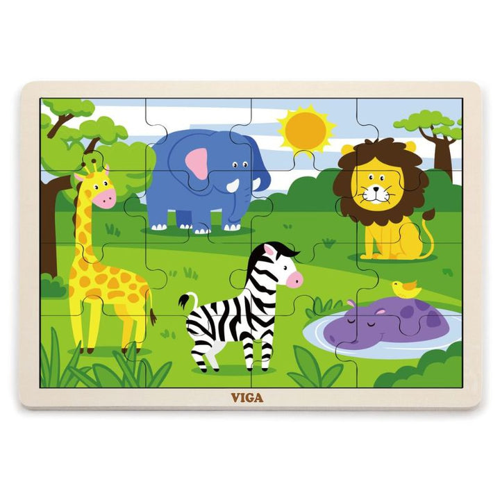 Puzzle 16 pièces - Safari - Eveil Montessori Maroc