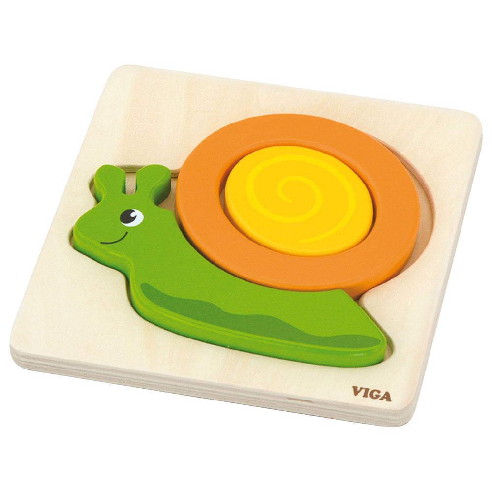 Mini puzzle en bois - escargot - Eveil Montessori Maroc