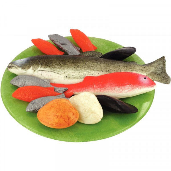 Poissons en plastique - Aliments en plastique - Eveil Montessori Maroc