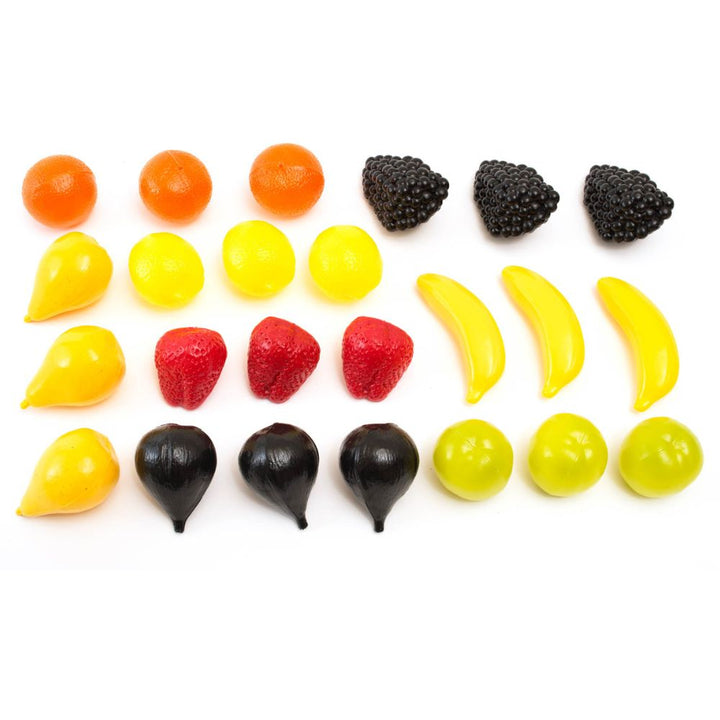 Set de 24 Fruits assortis - Aliments en plastique - Eveil Montessori Maroc