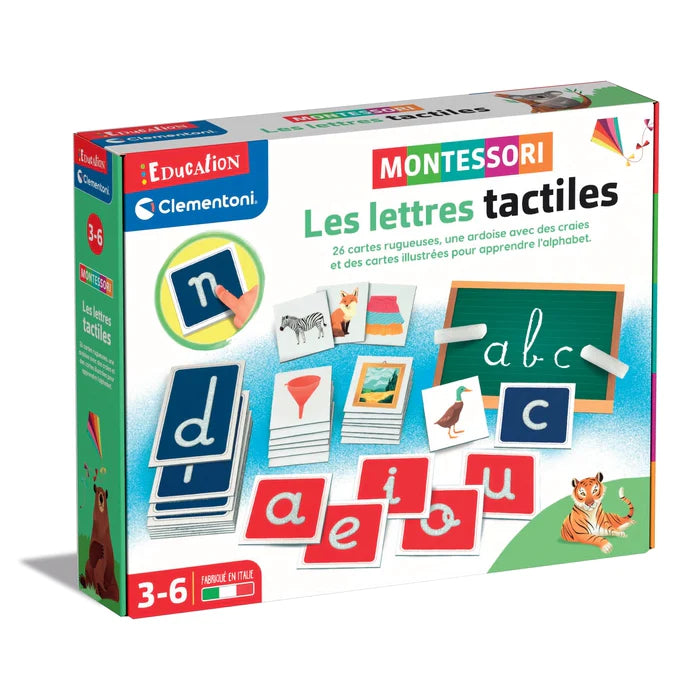 LES LETTRES TACTILES - MONTESSORI - Eveil Montessori Maroc